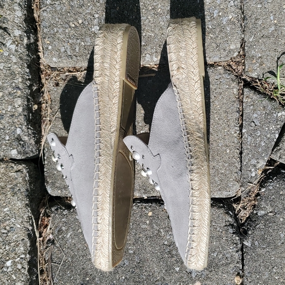 Carmen Saiz Embellished Suede Espadrille Slide On shoes Sz 8.5 - Picture 4 of 10